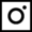 Svart Instagram logotyp