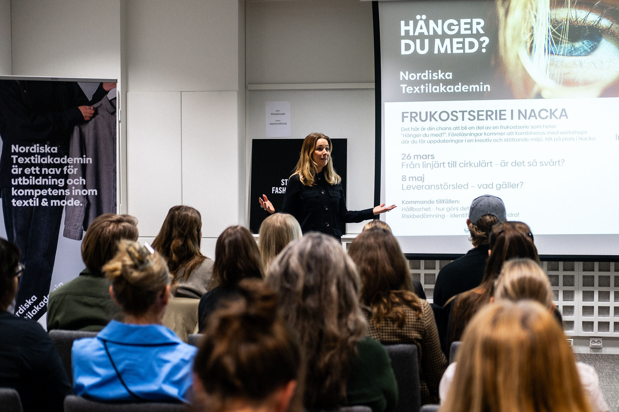 Nordiska Textilakademin- Bild från frukosteventet "Hänger du med?" 26 mars