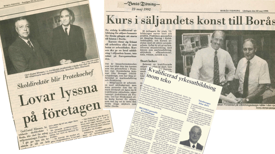 Kollage med tidningsurklipp