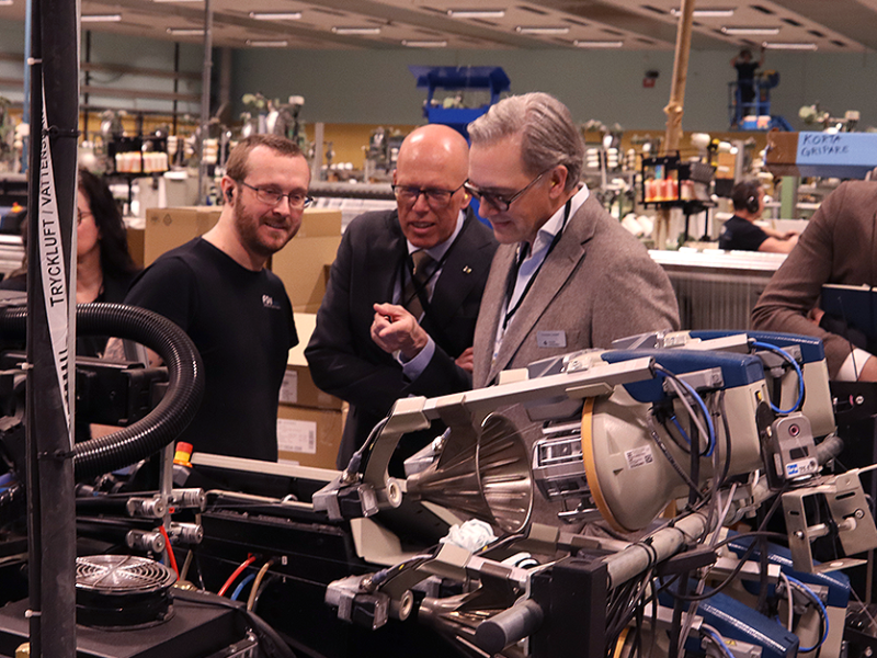 Rundvandring i en textilproduktion