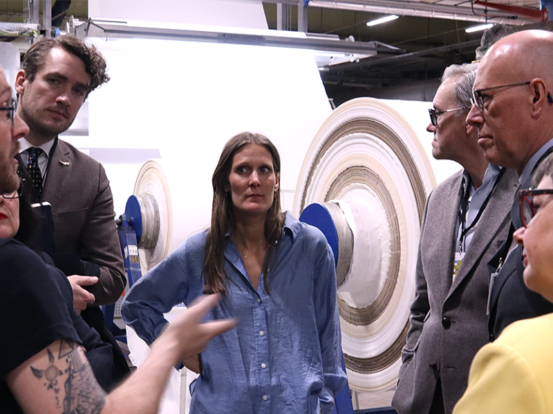 Rundvandring i en textilproduktion