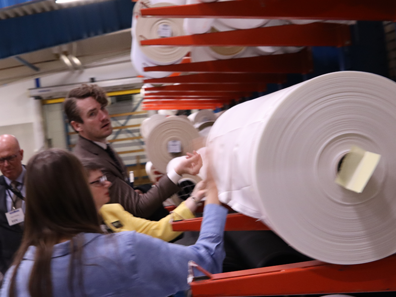 Rundvandring i en textilproduktion