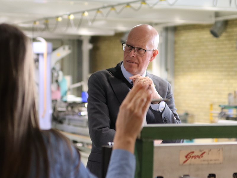 Rundvandring i en textilproduktion