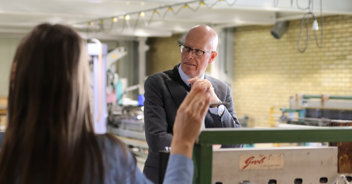 Rundvandring i en textilproduktion