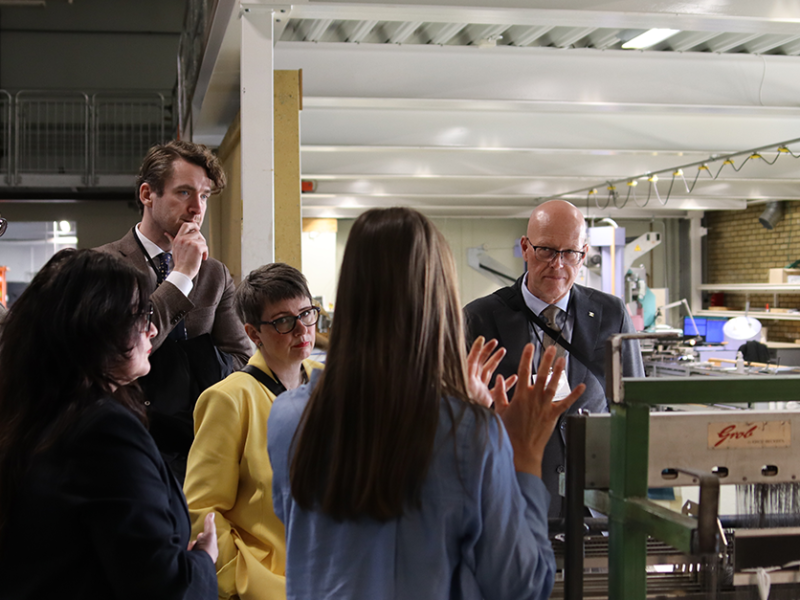 Rundvandring i en textilproduktion