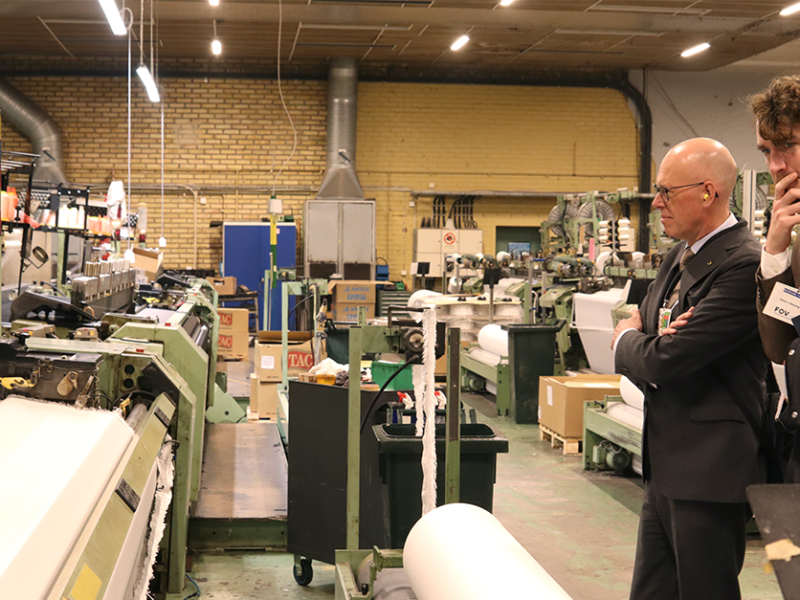 Rundvandring i en textilproduktion