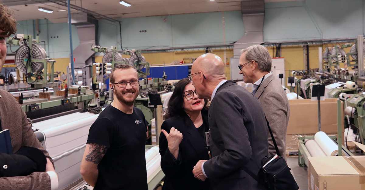 Rundvandring i en textilproduktion